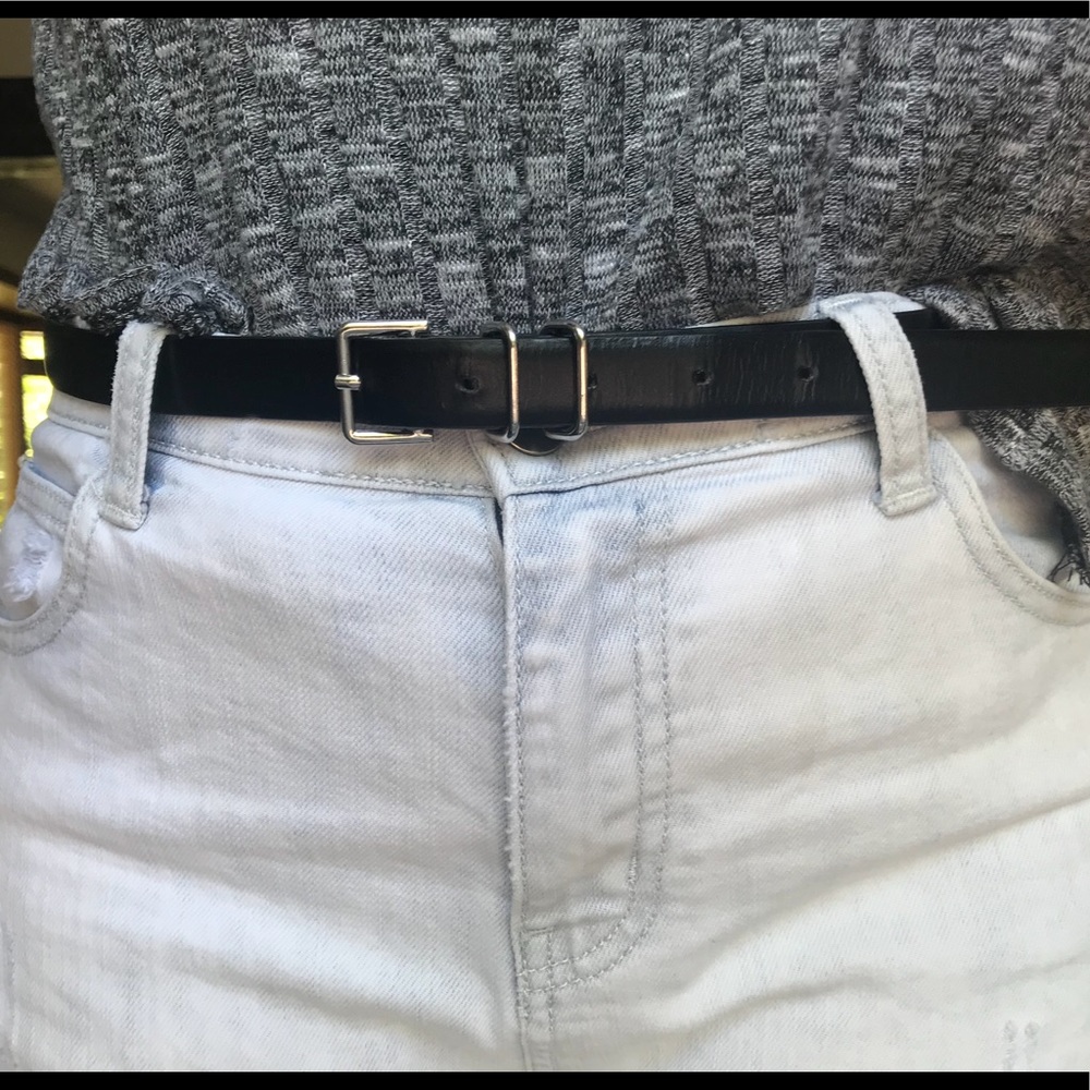 Skinny Black Belt